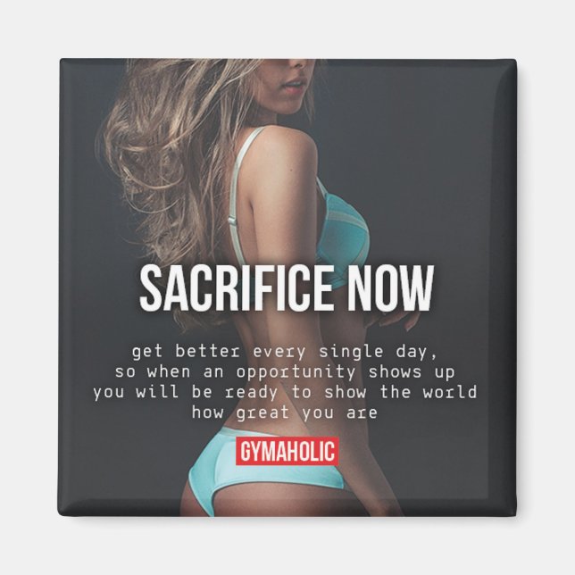 Motivational Fitness Gym Magnet (Front)