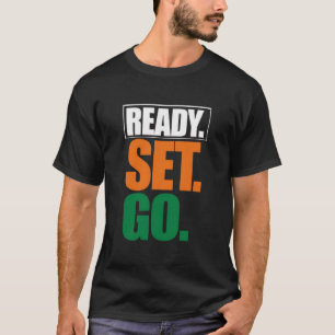 Motivational Fitness Ready Set Go, Gym Workout T-Shirt