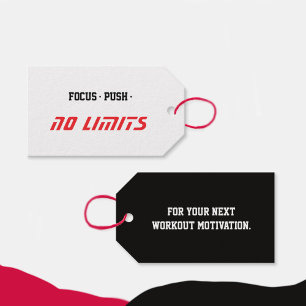 Motivational Fitness White Gift Tags