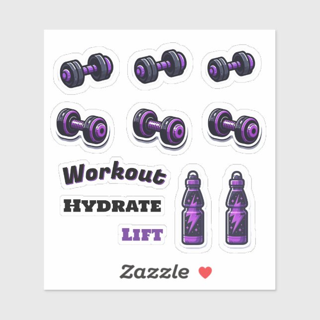 Motivational Fitness Workouts Dumbbells  (Sheet)
