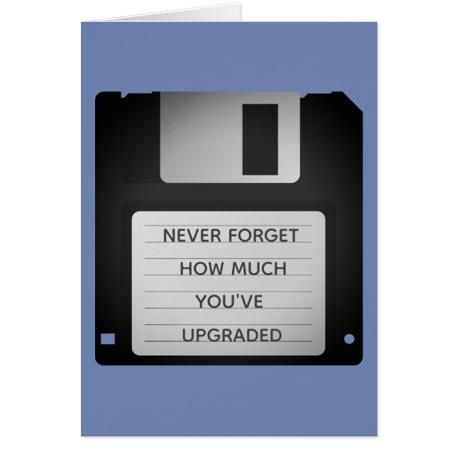 Motivational Floppy Disc Upgrade Quote (Front)