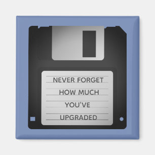 Motivational Floppy Disc Upgrade Quote Magnet