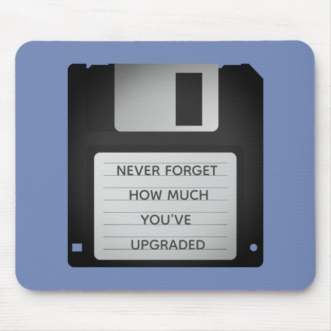 Motivational Floppy Disc Upgrade Quote  Mouse Mat (Front)