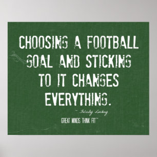 Motivational Football Goals Poster