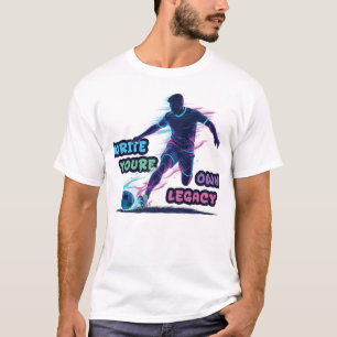 Motivational Football Player Dribbling Action 2026 T-Shirt