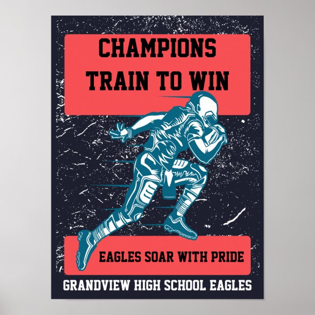 Motivational Football Training Poster (Front)