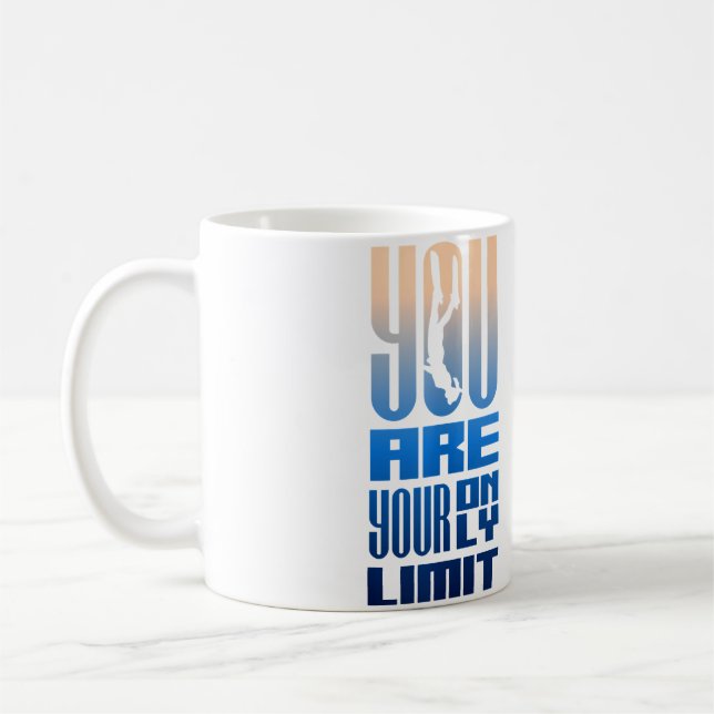 Motivational Freediving Apnoea Skin Diving Snorkel Coffee Mug (Left)