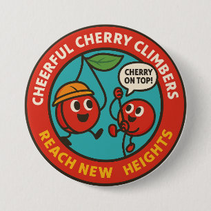 Motivational Fruit Adventure Climbing 7.5 Cm Round Badge