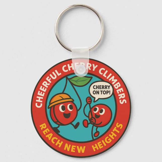 Motivational Fruit Adventure Climbing Key Ring (Front)