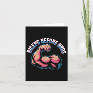 Motivational Funny Gym Humor Biceps Gains Biceps B Card