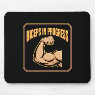 Motivational Funny Gym Humour Biceps Gains Biceps Mouse Mat