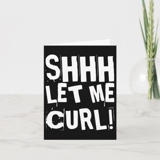 Motivational Funny Gym Humour Biceps Gains Shhh Le Card (Front)