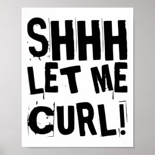 Motivational Funny Gym Humour Biceps Gains Shhh Le Poster