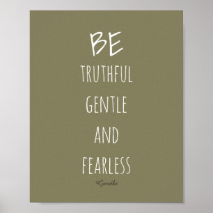 motivational Gandhi quote poster be truthful