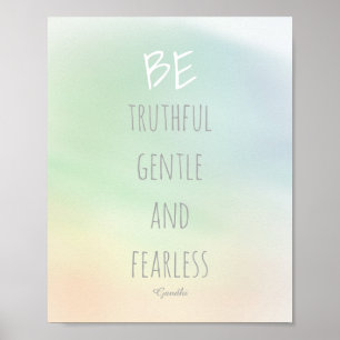 motivational Gandhi quote poster be truthful