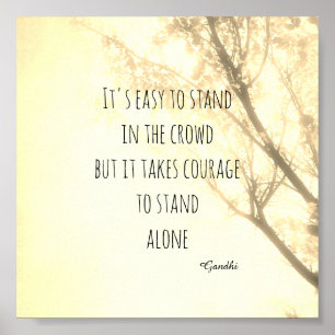 motivational Gandhi quote poster nature art