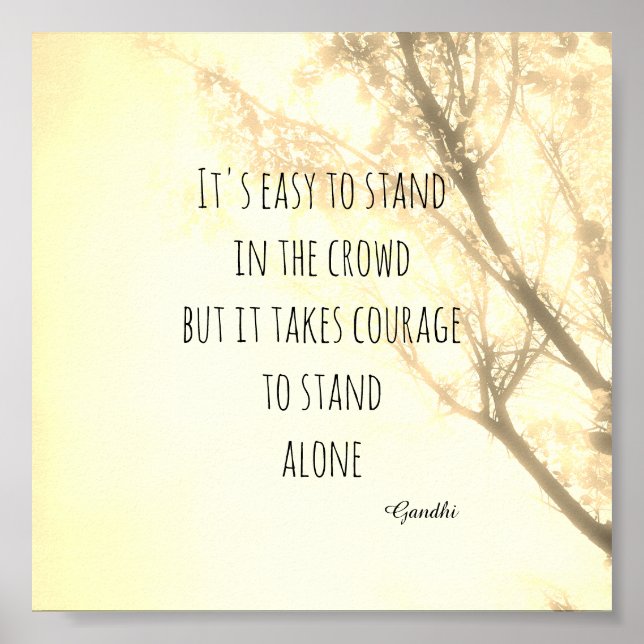 motivational Gandhi quote poster nature art (Front)
