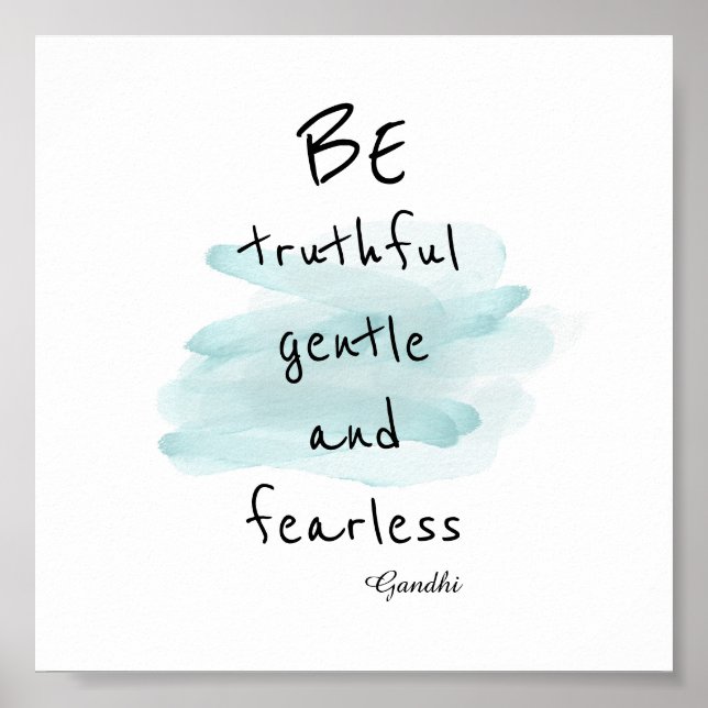 motivational Gandhi quote poster watercolor style (Front)