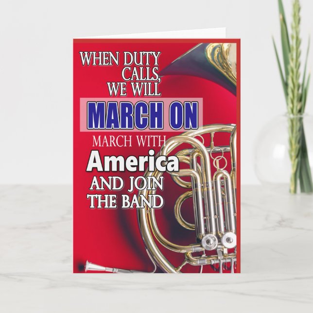 Motivational Gifts for Marching Bands Card (Front)
