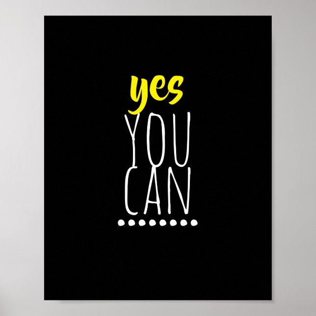 motivational girl quote poster modern  typography (Front)