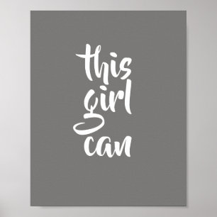 motivational girl quote poster modern typography