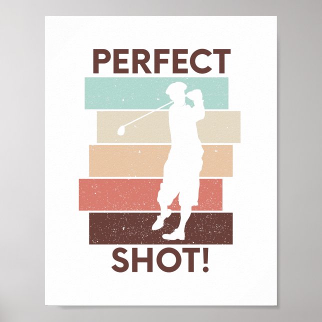 Motivational golf sayings golfing quote poster (Front)