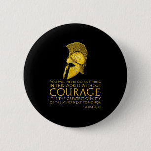 Motivational Greek Philosophy - Aristotle Quote On 6 Cm Round Badge