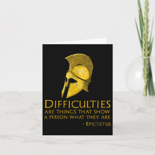 Motivational Greek Philosophy - Epictetus Quote -  Card