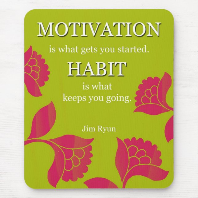 Motivational Green Mousepad (Front)