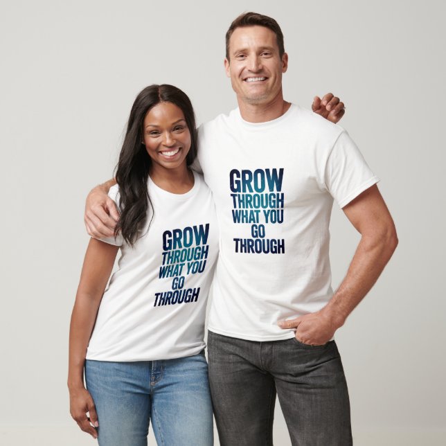 Motivational Growth Quote Teal Typography Light  T-Shirt (Unisex)