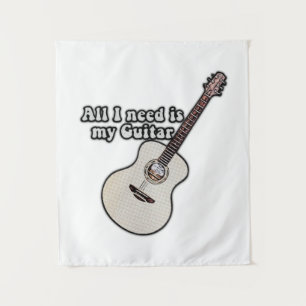 motivational guitar saying for guitar lovers tapestry