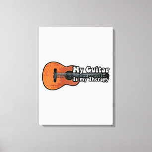 motivational guitar saying for guitar players canvas print
