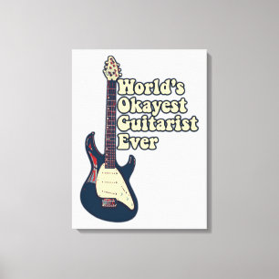 motivational guitar saying for guitarists canvas print