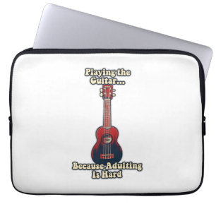 motivational guitar words for guitarists laptop sleeve
