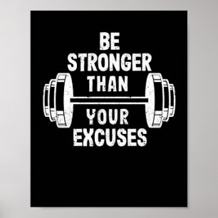 Motivational Gym Inspirational Be Stronger Poster