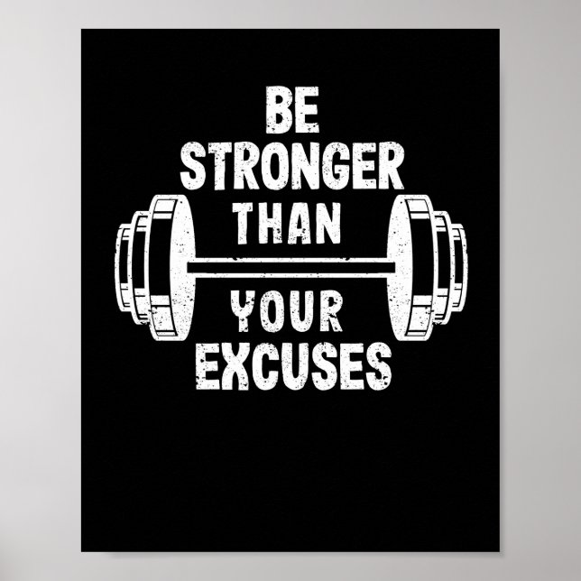 Motivational Gym Inspirational Be Stronger Poster (Front)