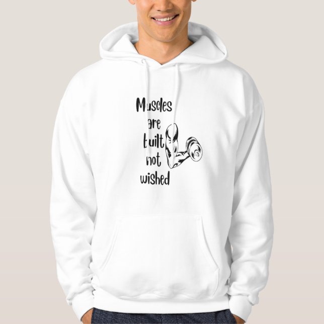 Motivational Gym Workout Apparel Hoodie (Front)