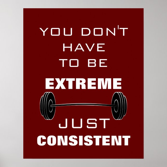 Motivational Gym Workout Fitness quote Poster (Front)