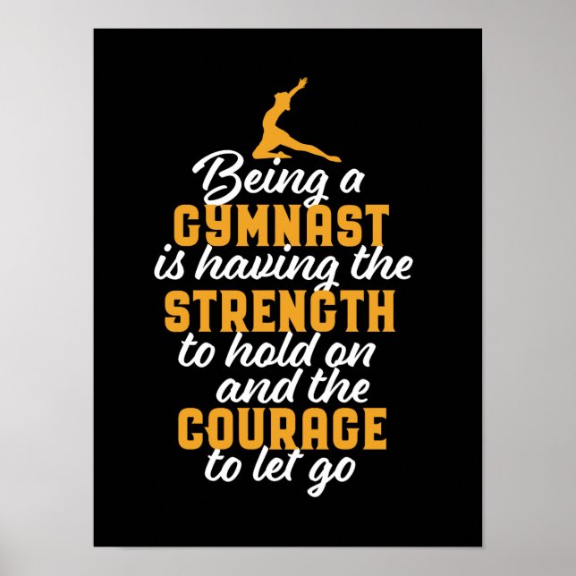 Motivational Gymnastics Quote Gymnast Daughter Poster (Front)