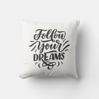 Motivational Hand-Lettered Design Cushion