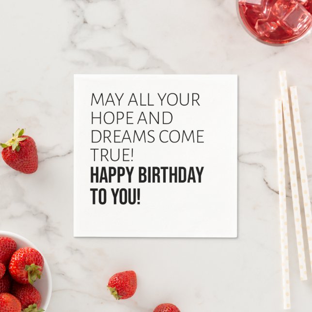 Motivational Happy birthday wishes Napkin (Insitu)