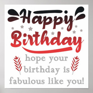 Motivational Happy birthday wishes. Poster