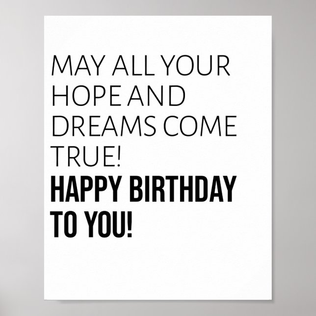 Motivational Happy birthday wishes Poster (Front)