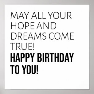 Motivational Happy birthday wishes Poster