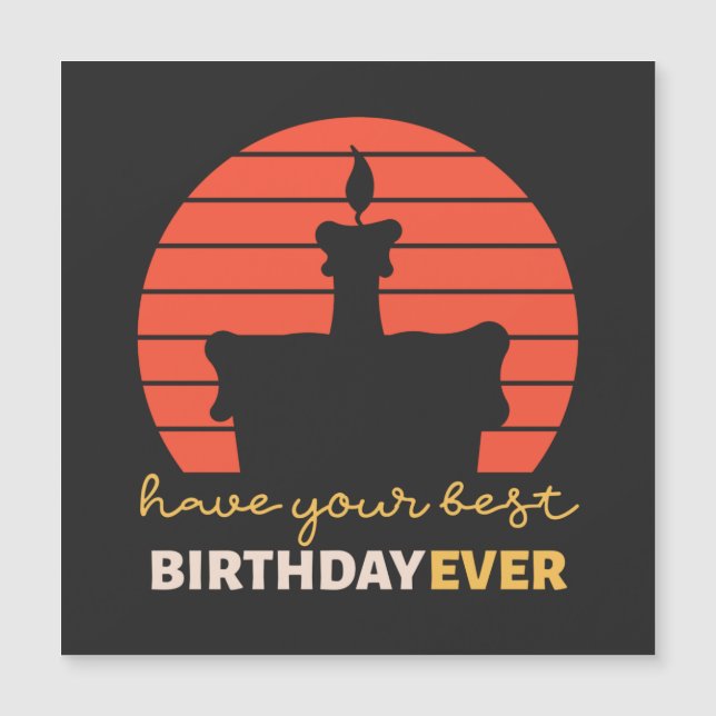 Motivational Happy birthday wishes with cake (Front)