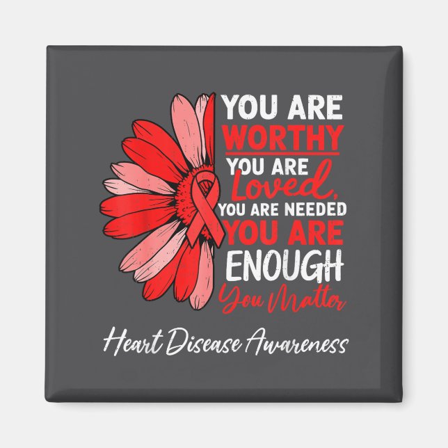 Motivational Heart Health Heart Disease Awareness  Magnet (Front)