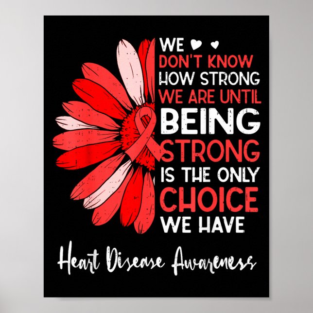 Motivational Heart Health Sunflower Heart Disease  Poster (Front)