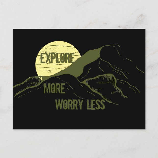 Motivational hiking hiker quotes postcard (Front)