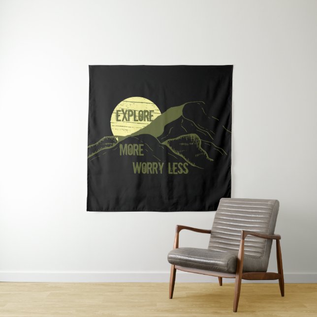 Motivational hiking hiker quotes tapestry (In Situ)