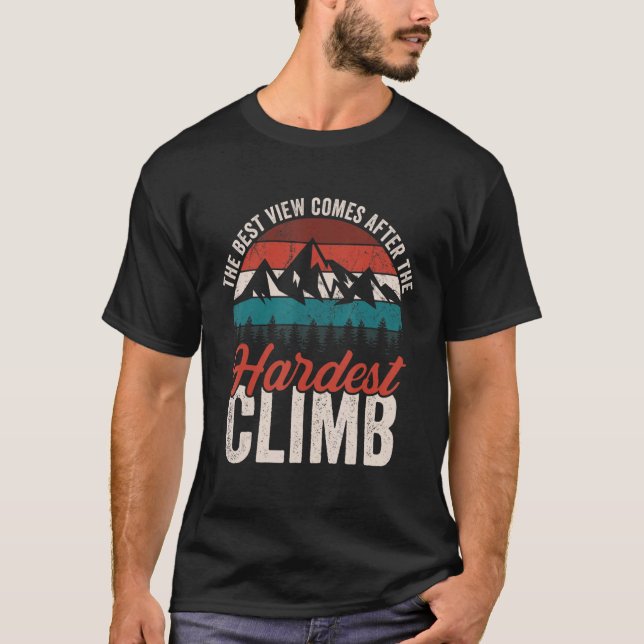 Motivational Hiking Outdoor Camping Backpacking T-Shirt (Front)